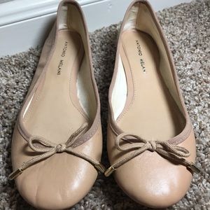 Antonio Melani Nude Leather Ballet Flats 7